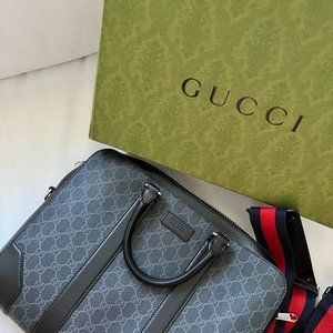 GUCCI GG Black Briefcase
